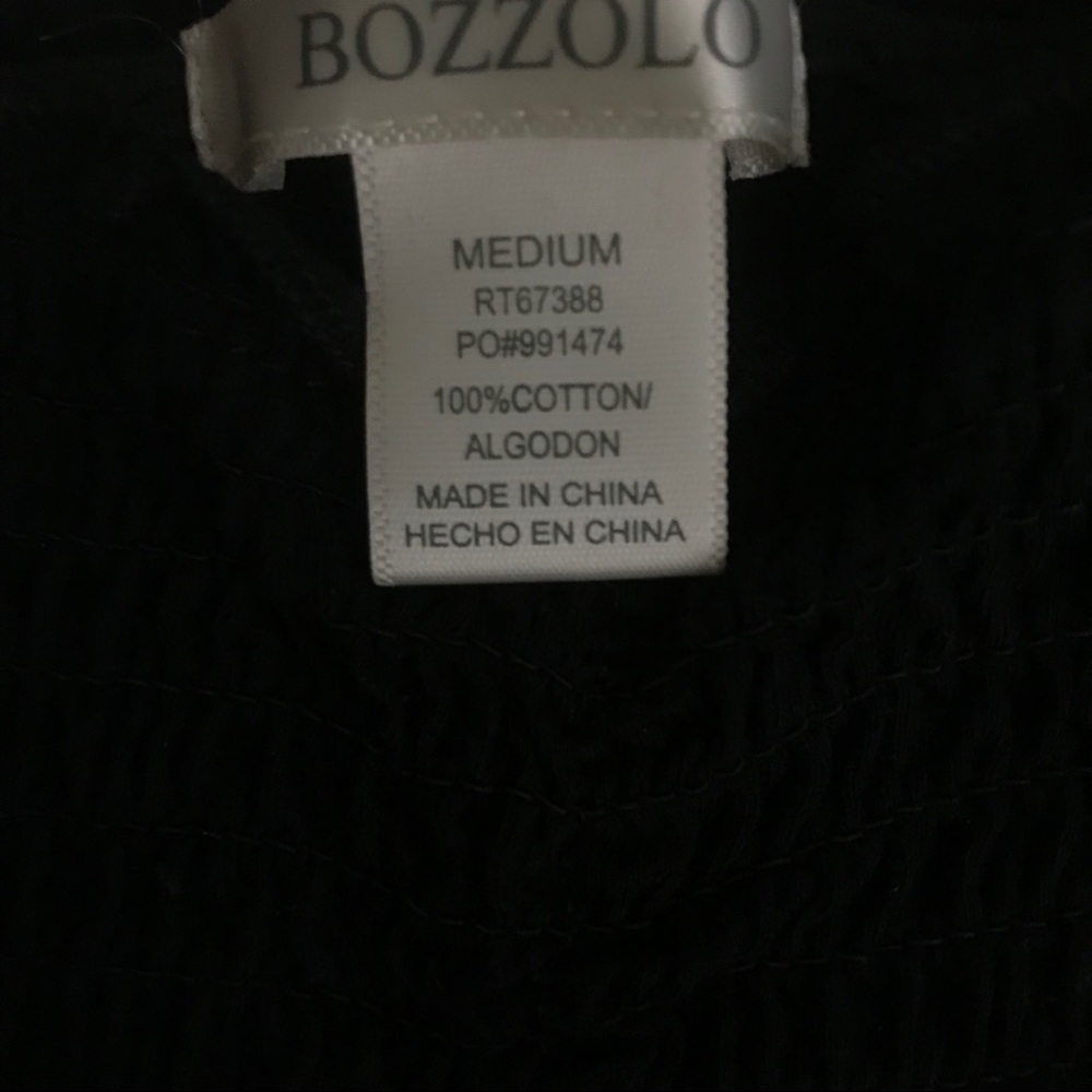 {bozzolo} Black Smocked Crop Top - Picture 2 of 4
